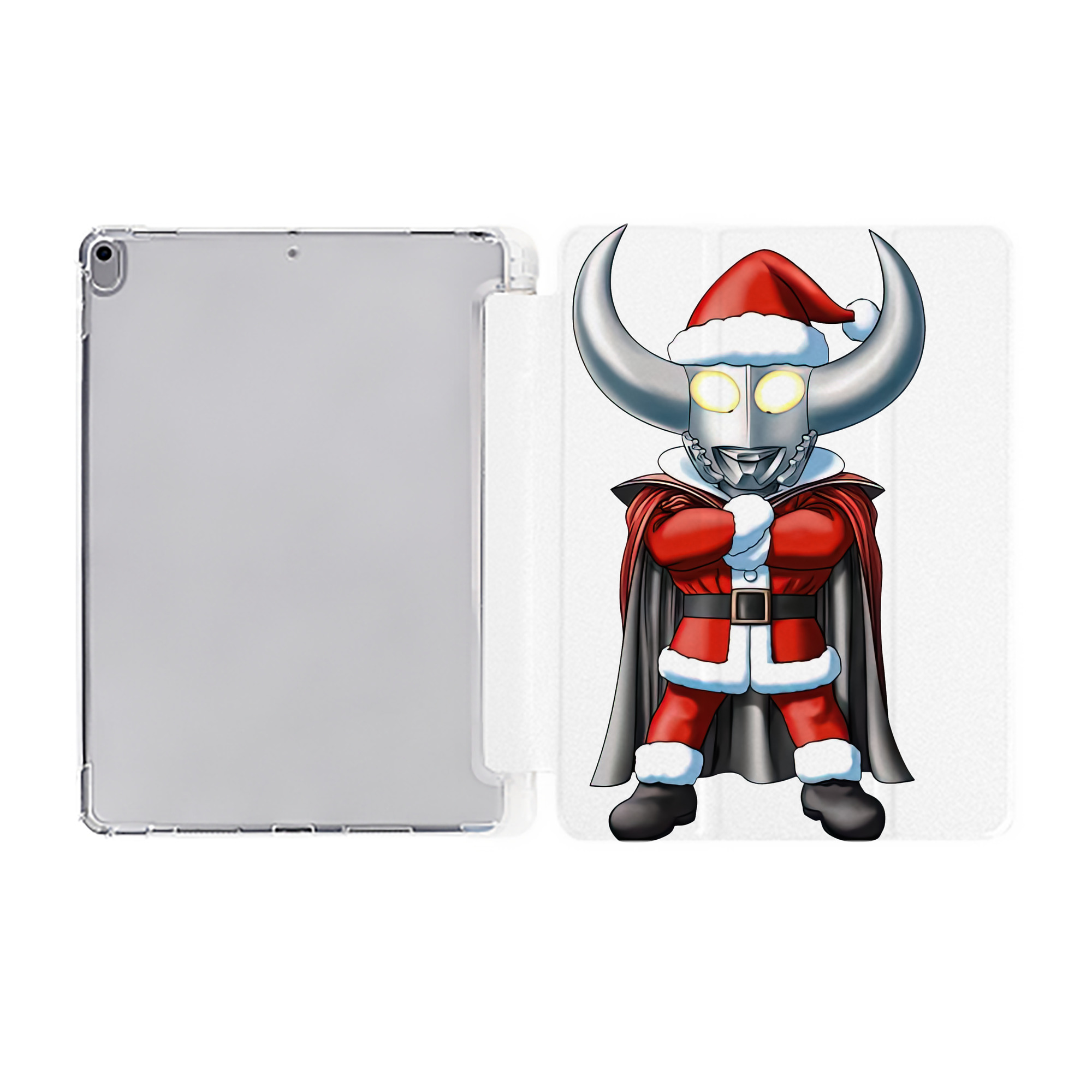 （画像用） ウルトラマン Ultraman IPad ケース ペン収納付き 三つ折りスタンド PUレザー×シリコン 対応機種9.5/10.5/10.9インチ